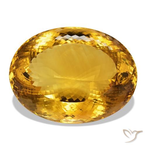 Citrino Medium Light-Golden naturale da 444.96 ct, Taglio ovale, IF