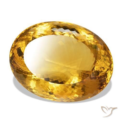 Citrino Medium Light-Golden naturale da 444.96 ct, Taglio ovale, IF