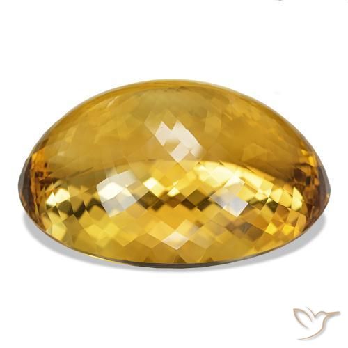 Citrino Medium Light-Golden naturale da 444.96 ct, Taglio ovale, IF