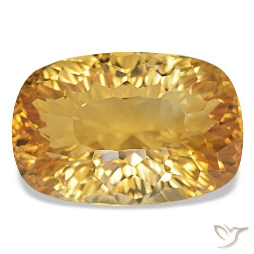 Citrino Arancio Dorato Profondo naturale da 34.89 ct, Taglio a cuscino, VVS