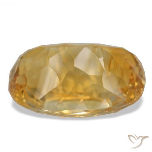 Citrino Arancio Dorato Profondo naturale da 34.89 ct, Taglio a cuscino, VVS