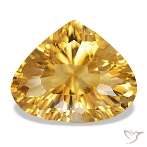 Citrino Arancio dorato naturale da 12.50 ct, Forma a pera, VVS