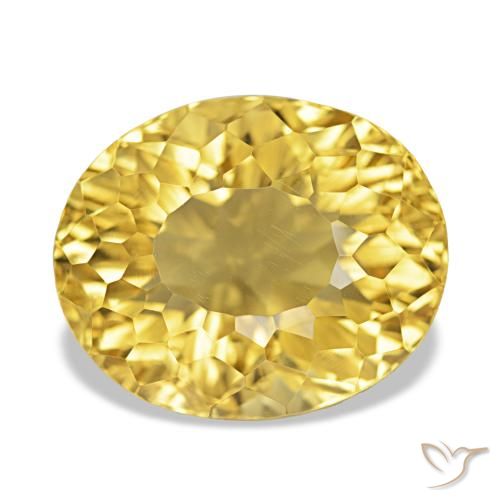 Citrino Oro chiaro naturale da 14.32 ct, Taglio ovale, VVS