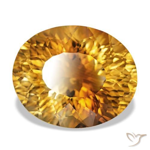 Citrino Arancio intenso-OroG naturale da 17.30 ct, Taglio ovale, VVS-VS