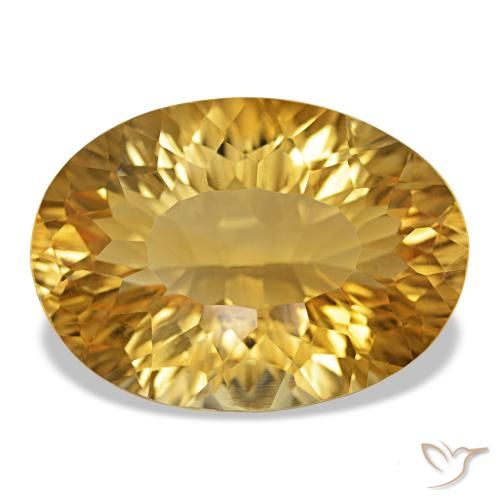Citrino Arancio dorato naturale da 12.48 ct, Taglio ovale, VVS-VS