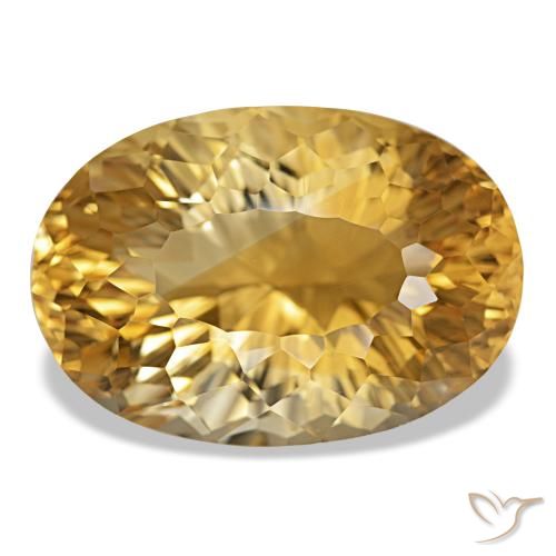 Citrino Medium Dark-Golden naturale da 18.93 ct, Taglio ovale, VVS