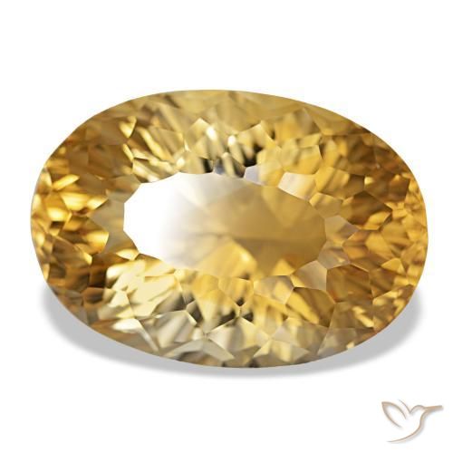 Citrino Medium Dark-Golden naturale da 18.93 ct, Taglio ovale, VVS