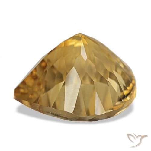 Citrino Medium Dark-Golden naturale da 9.10 ct, Forma a pera, VS