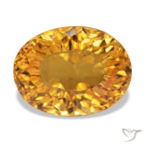 Citrino Arancio Scuro-Oro naturale da 13.10 ct, Taglio ovale, VVS