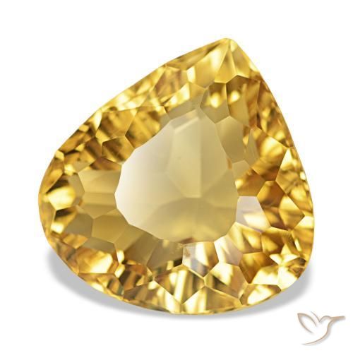 Citrino Oro profondo naturale da 8.73 ct, Forma a pera, VVS