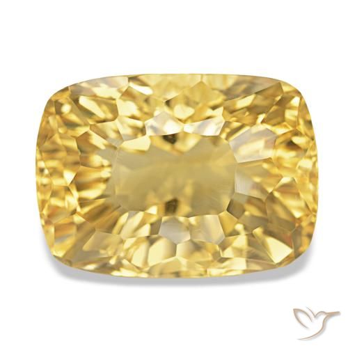 Citrino Giallo medio naturale da 14.36 ct, Taglio a cuscino, VS