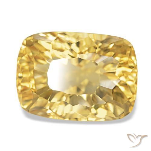 Citrino Giallo medio naturale da 14.36 ct, Taglio a cuscino, VS