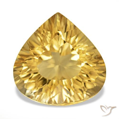 Citrino Oro naturale da 10.18 ct, Forma a pera, VVS