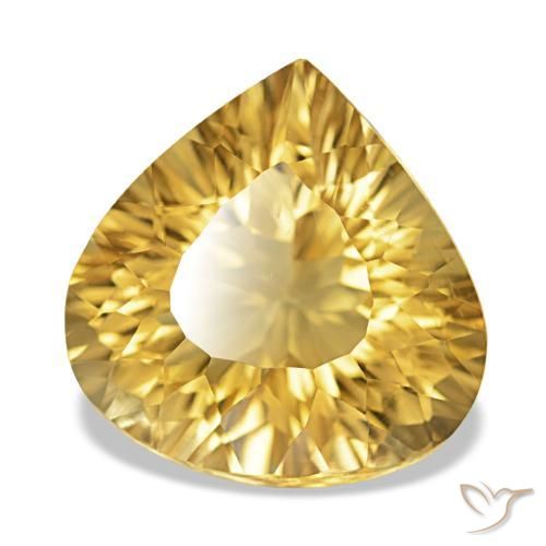 Citrino Oro naturale da 10.18 ct, Forma a pera, VVS