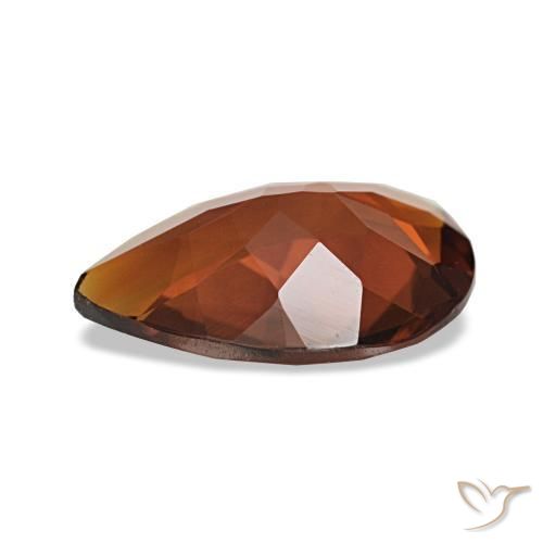 Citrino Arancione rossastra naturale da 1.26 ct, Forma a pera, VVS