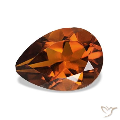 Citrino Arancione scuro naturale da 1.76 ct, Forma a pera, VS