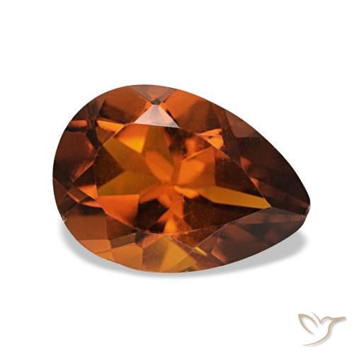 Citrino Arancione scuro naturale da 1.76 ct, Forma a pera, VS