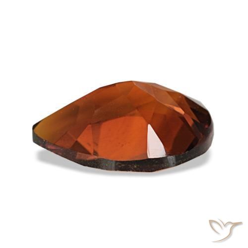 Citrino Arancione scuro naturale da 1.56 ct, Forma a pera, VVS-VS
