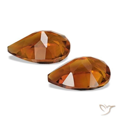 Gemme di Citrino Arancio Terra naturale da 3.48 ct, Forma a pera, VVS-VS