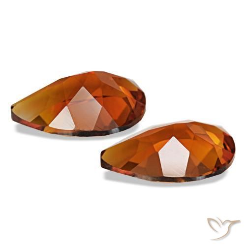Gemme di Citrino Arancione scuro naturale da 3.01 ct, Forma a pera, VVS-VS