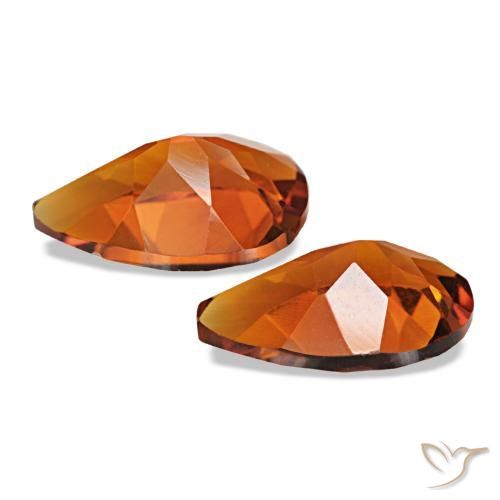 Gemme di Citrino Arancio Medio naturale da 3.14 ct, Forma a pera, VVS-VS