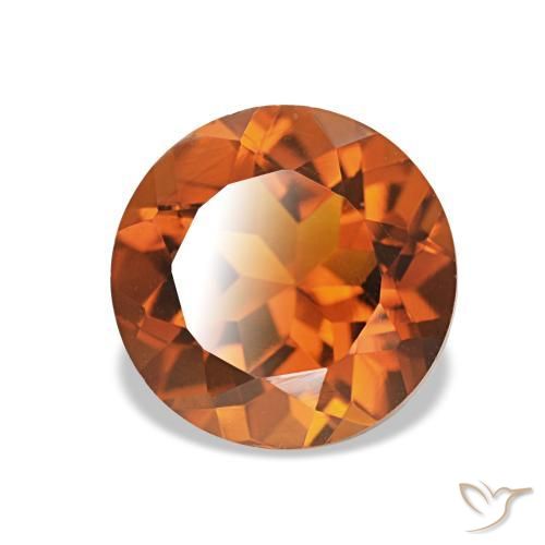 Citrino Arancione scuro naturale da 1.84 ct, Taglio rotondo, VVS
