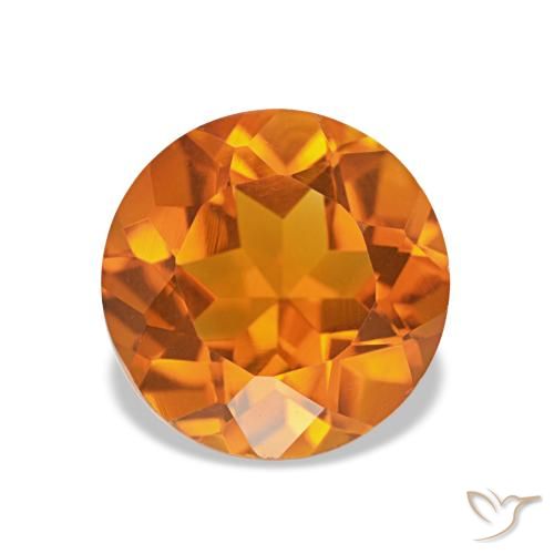 1.66ct Arancione rossastra Citrino, Rotondo, VVS