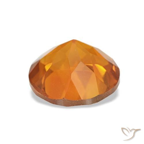 Citrino Arancione rossastra naturale da 1.66 ct, Taglio rotondo, VVS