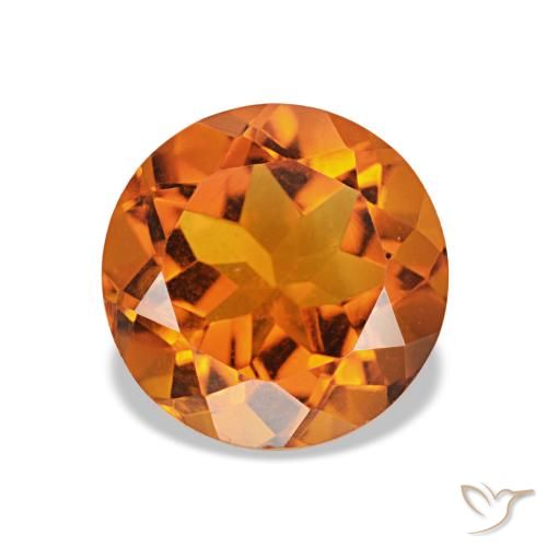 1.89ct Arancione scuro Citrino, Rotondo, VVS-VS