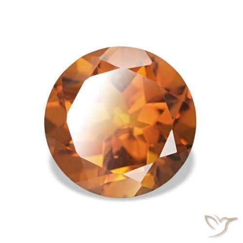 Citrino Arancio Medio naturale da 1.67 ct, Taglio rotondo, VVS-VS