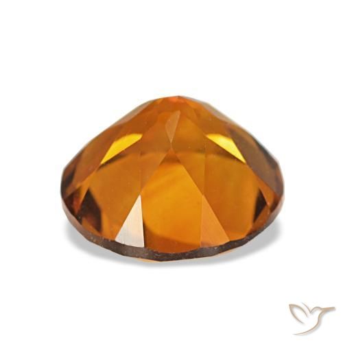 Citrino Arancio Medio naturale da 1.67 ct, Taglio rotondo, VVS-VS