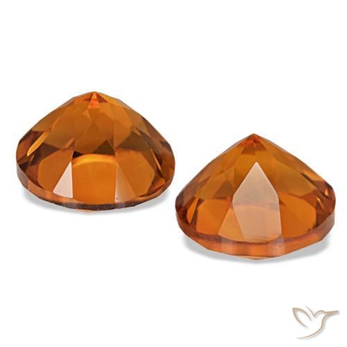 Gemme di Citrino Arancione rossastra naturale da 3.71 ct, Taglio rotondo, VS
