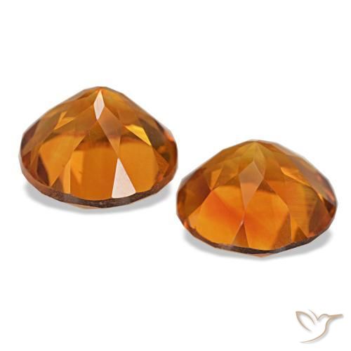 Gemme di Citrino Arancio Medio naturale da 3.49 ct, Taglio rotondo, VVS-VS