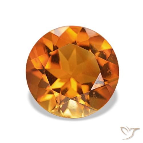 1.79ct Marrone arancio Citrino, Rotondo, VVS-VS