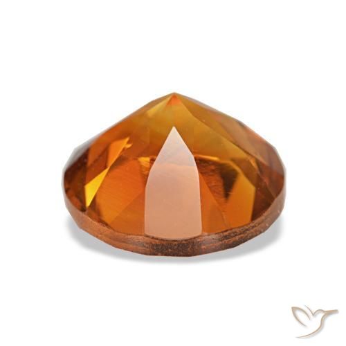 Citrino Marrone arancio naturale da 1.79 ct, Taglio rotondo, VVS-VS