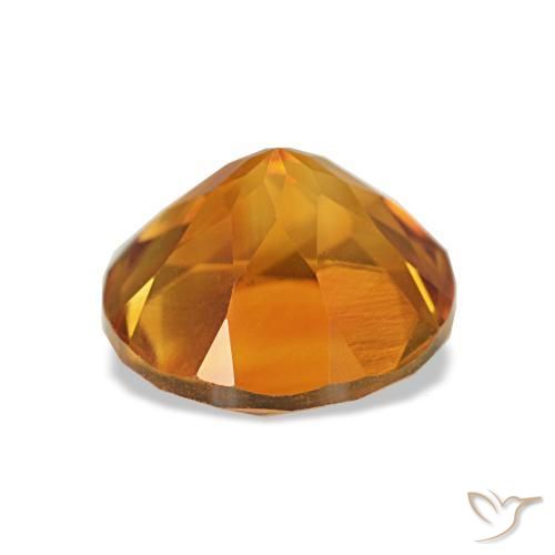 Citrino Marrone arancio naturale da 1,90 ct, Taglio rotondo, VVS-VS