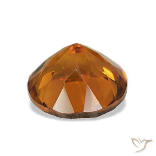 Citrino Arancione rossastra naturale da 1,90 ct, Taglio rotondo, VS