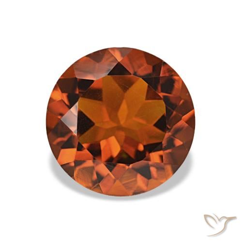 Citrino Arancione scuro naturale da 1.86 ct, Taglio rotondo, VS