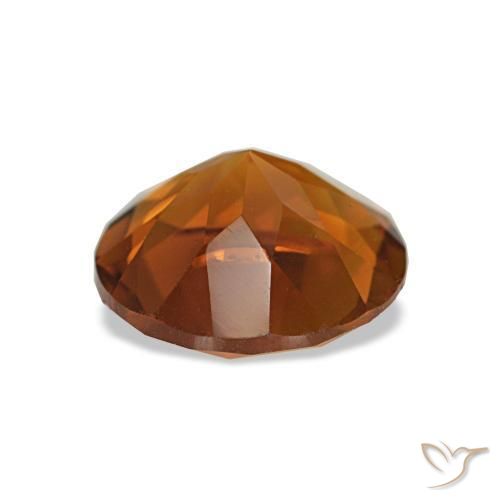 Citrino naturale arancione intenso da 1,61 ct, taglio rotondo, VS