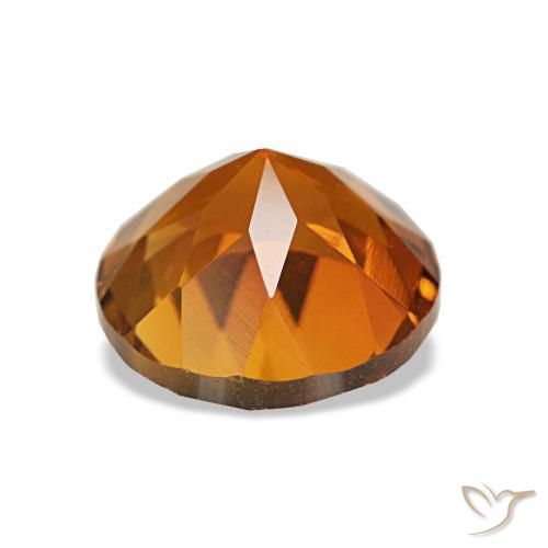Citrino arancio medio naturale da 1,72 ct, taglio rotondo, VVS