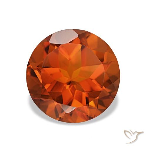 1.88ct arancione intenso citrino, rotondo, VVS