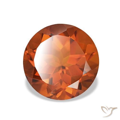 Citrino arancione intenso naturale da 1,88 ct, taglio rotondo, VVS