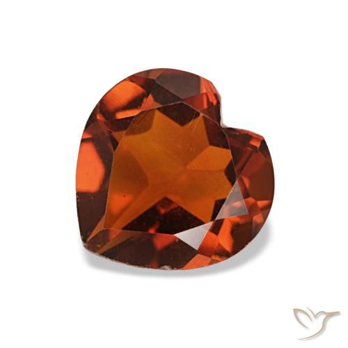 Citrino Arancione scuro naturale da 1.04 ct, A forma di cuore, VS