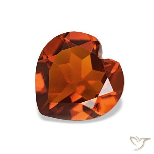 1.03ct Arancione scuro Citrino, Cuore, VS