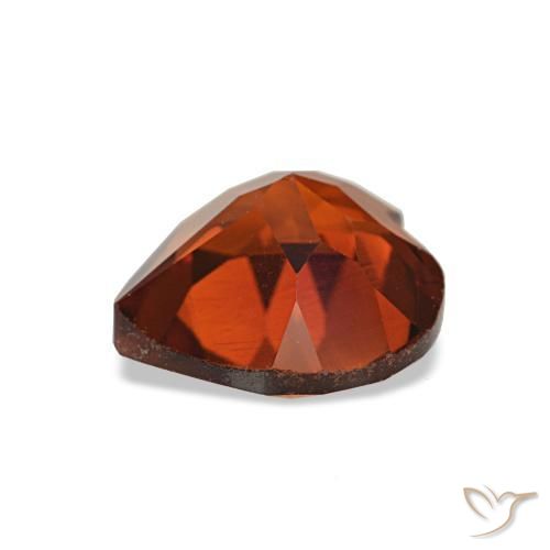 Citrino Arancione scuro naturale da 1.03 ct, A forma di cuore, VS