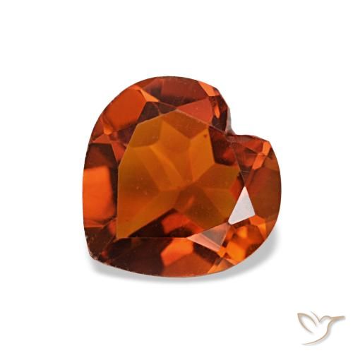 Citrino Arancia Fuoco naturale da 1.00 ct, A forma di cuore, VS