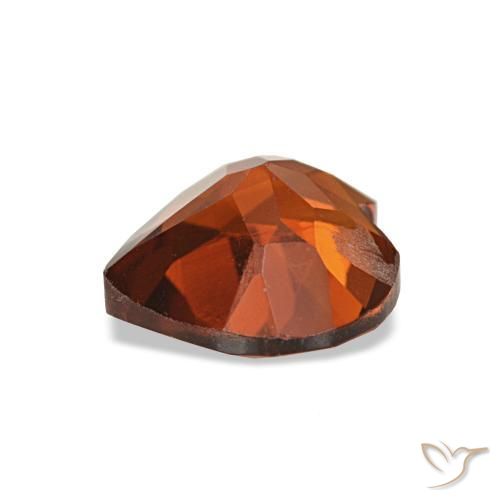 Citrino Arancione rossastra naturale da 1.03 ct, A forma di cuore, VS