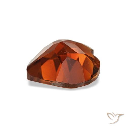 Citrino arancione scuro naturale da 0,98 ct, a forma di cuore, VS
