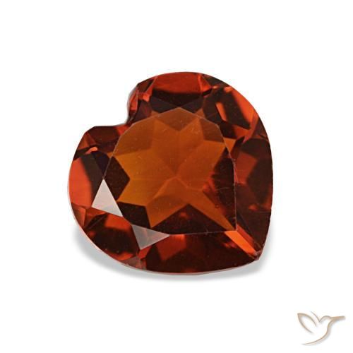 Citrino Arancione scuro naturale da 1.08 ct, A forma di cuore, VS