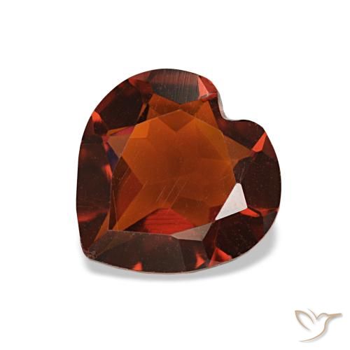 Citrino Arancione scuro naturale da 0.88 ct, A forma di cuore, VS